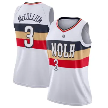 New Orleans Pelicans CJ McCollum 2018/19 Jersey - Earned Edition - Women's Swingman White