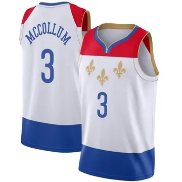 New Orleans Pelicans CJ McCollum 2020/21 Jersey - City Edition - Men's Swingman White