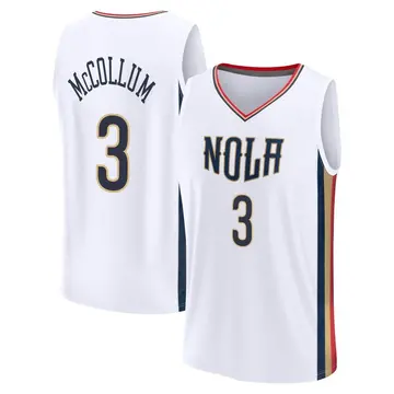 New Orleans Pelicans CJ McCollum 2021/22 Replica City Edition Jersey - Youth Fast Break White