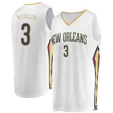 New Orleans Pelicans CJ McCollum Jersey - Association Edition - Men's Fast Break White