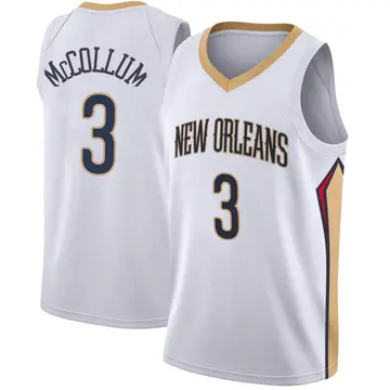 New Orleans Pelicans CJ McCollum Jersey - Association Edition - Men's Swingman White