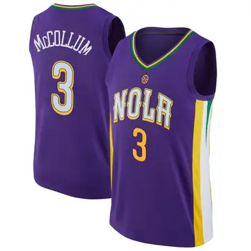 New Orleans Pelicans CJ McCollum Jersey - City Edition - Men's Swingman Purple