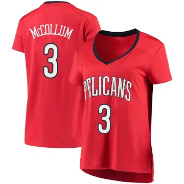 New Orleans Pelicans CJ McCollum Jersey - Statement Edition - Women's Fast Break Red