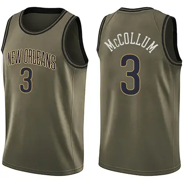New Orleans Pelicans CJ McCollum Salute to Service Jersey - Men's Swingman Green