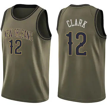 New Orleans Pelicans Gary Clark Salute to Service Jersey - Youth Swingman Green