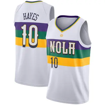 New Orleans Pelicans Jaxson Hayes 2018/19 Jersey - City Edition - Youth Swingman White
