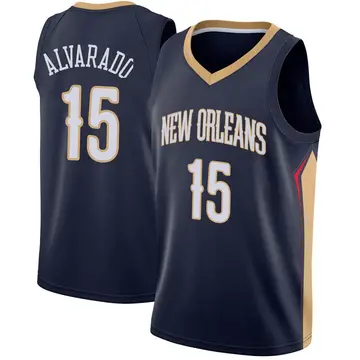 New Orleans Pelicans Jose Alvarado Jersey - Icon Edition - Men's Swingman Navy