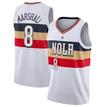 New Orleans Pelicans Naji Marshall 2018/19 Jersey - Earned Edition - Youth Swingman White