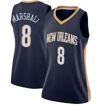 New Orleans Pelicans Naji Marshall Jersey - Icon Edition - Women's Swingman Navy