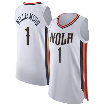 New Orleans Pelicans Zion Williamson 2021/22 City Edition Jersey - Men's Authentic White
