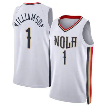 New Orleans Pelicans Zion Williamson 2021/22 City Edition Jersey - Men's Swingman White