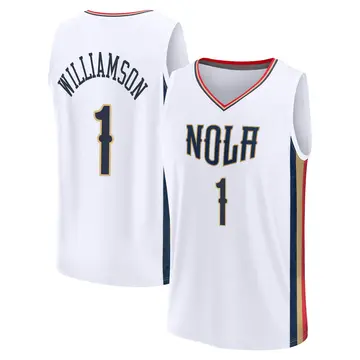 New Orleans Pelicans Zion Williamson 2021/22 Replica City Edition Jersey - Men's Fast Break White