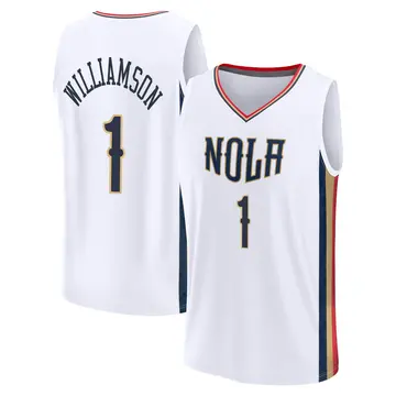 New Orleans Pelicans Zion Williamson 2021/22 Replica City Edition Jersey - Youth Fast Break White