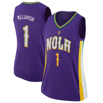 New Orleans Pelicans Zion Williamson Jersey - City Edition - Women's Swingman Purple