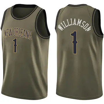 New Orleans Pelicans Zion Williamson Salute to Service Jersey - Men's Swingman Green