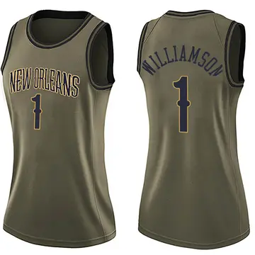 New Orleans Pelicans Zion Williamson Salute to Service Jersey - Women's Swingman Green